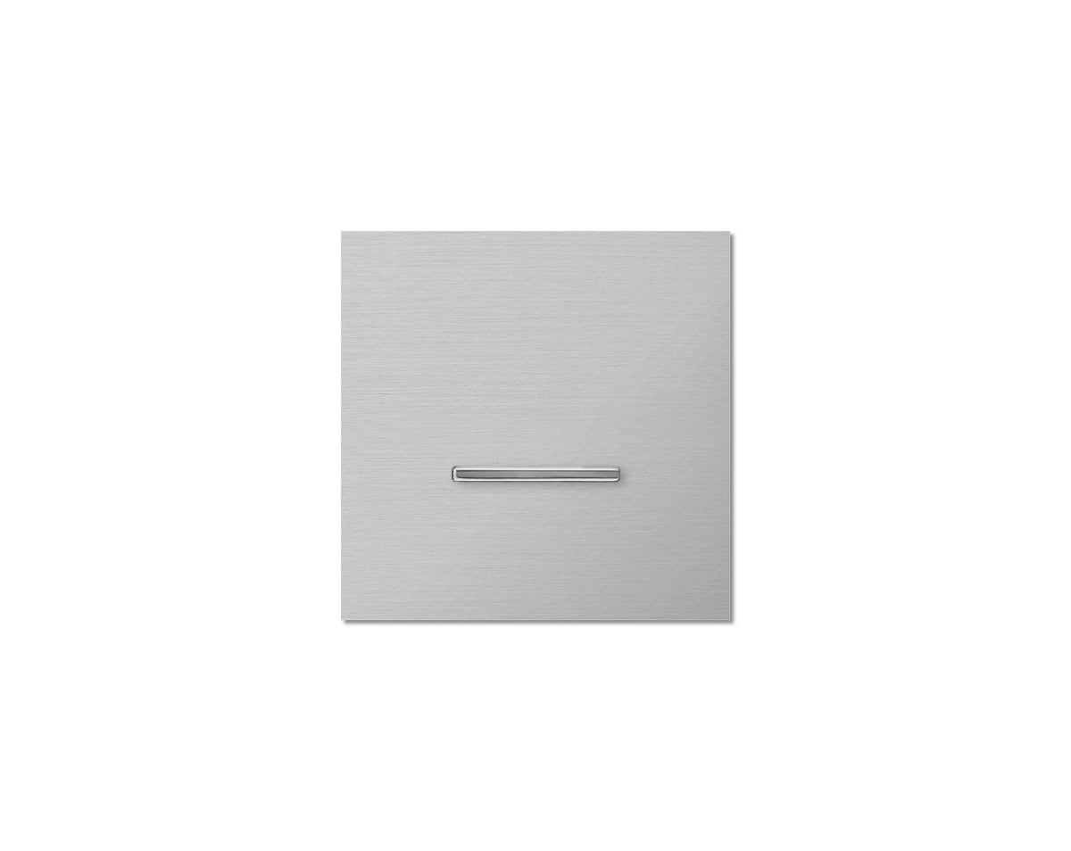 Chopin - 1-gang - brushed aluminium - single lever chrome without LED