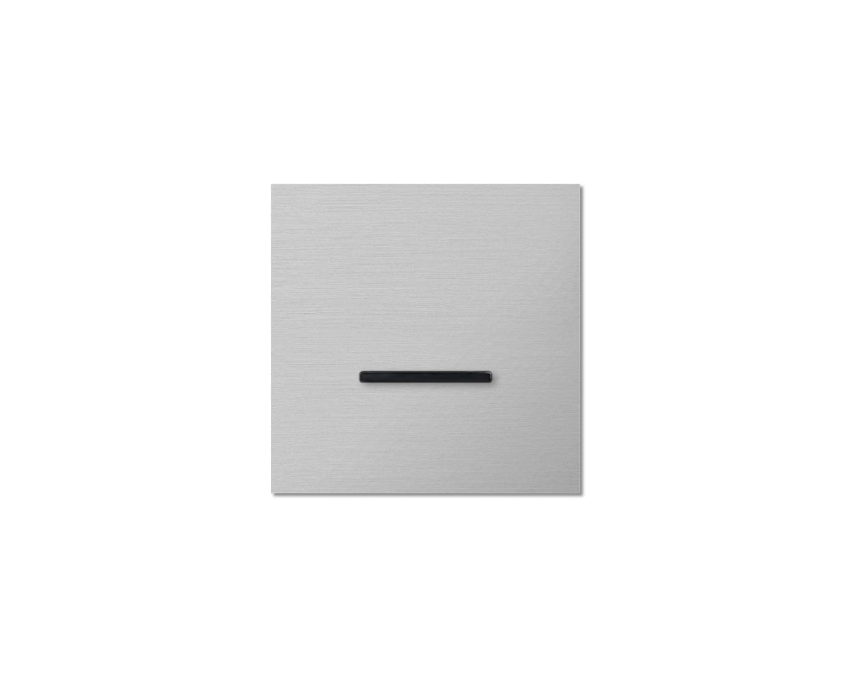 Chopin - 1-gang - brushed aluminium - single lever black without LED