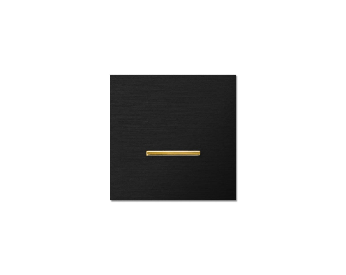 Chopin - 1-gang - brushed black - single lever gold without LED
