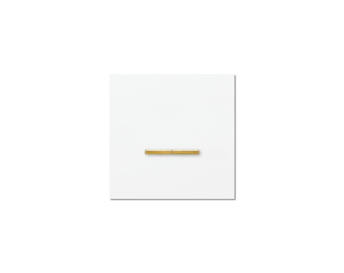 Chopin - 1-gang - satin white - dual levers gold without LED