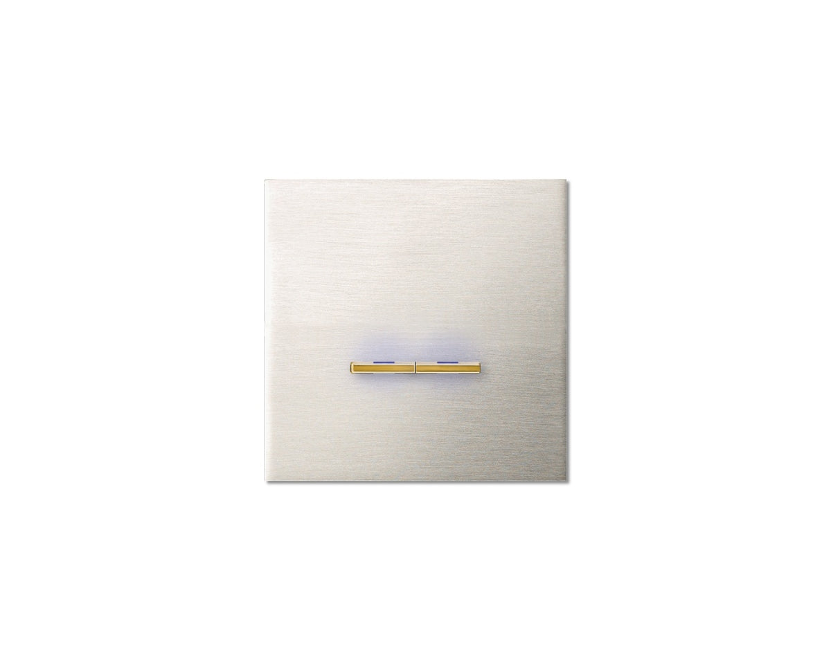 Chopin - 1-gang - brushed nickel - dual levers gold with LED