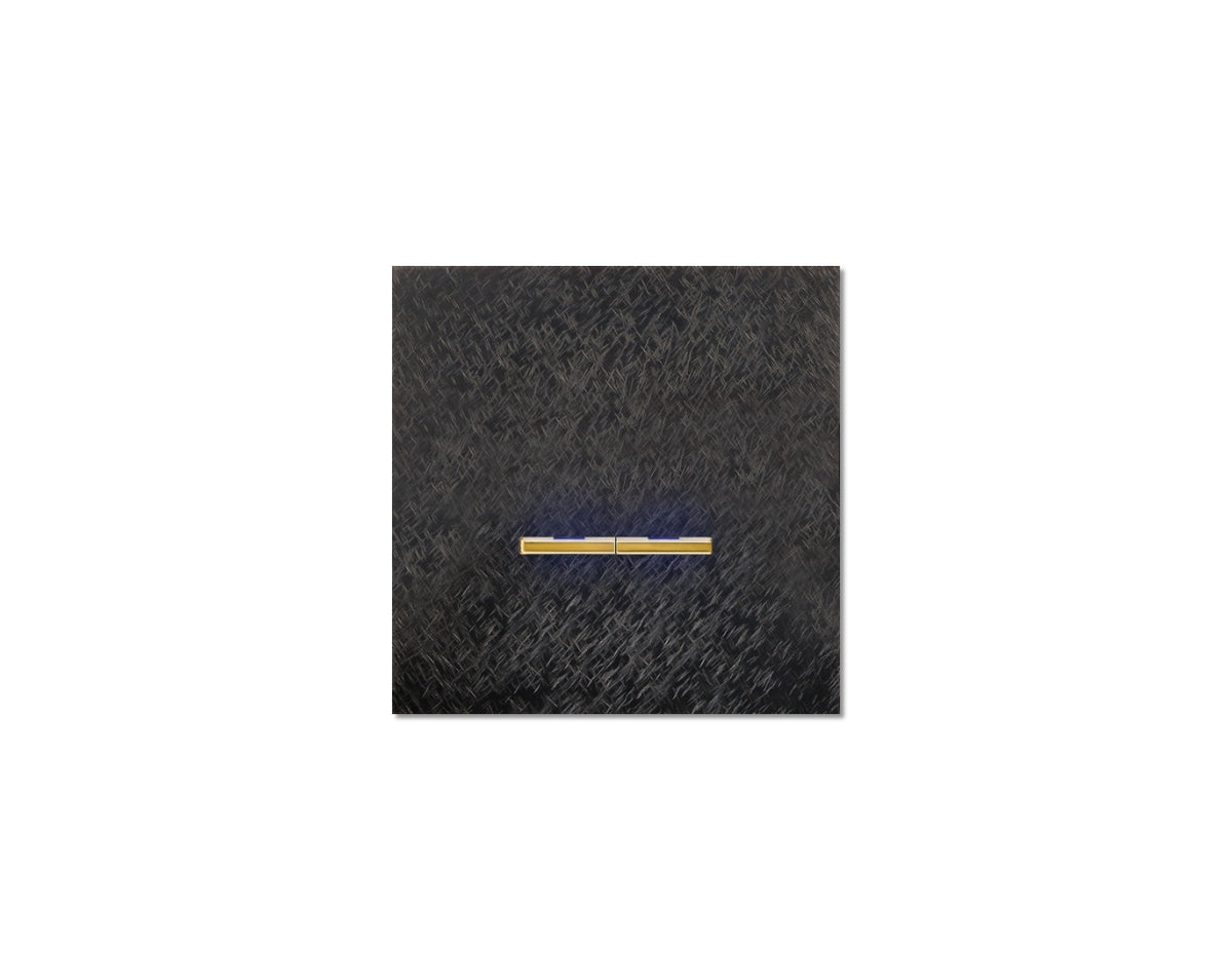 Chopin - 1-gang - fer forgé gunmetal - dual levers gold with LED