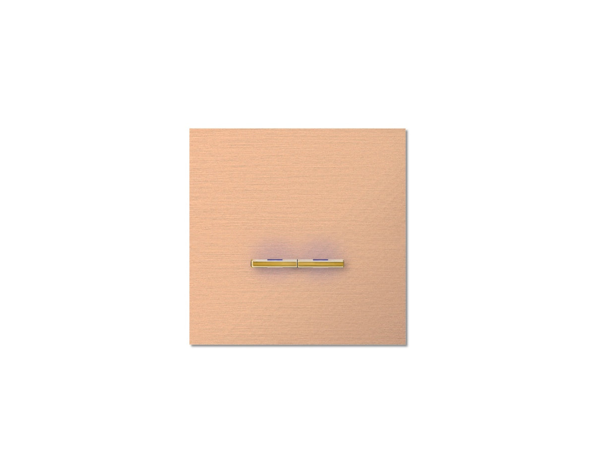 Chopin - 1-gang - rosé - dual levers gold with LED