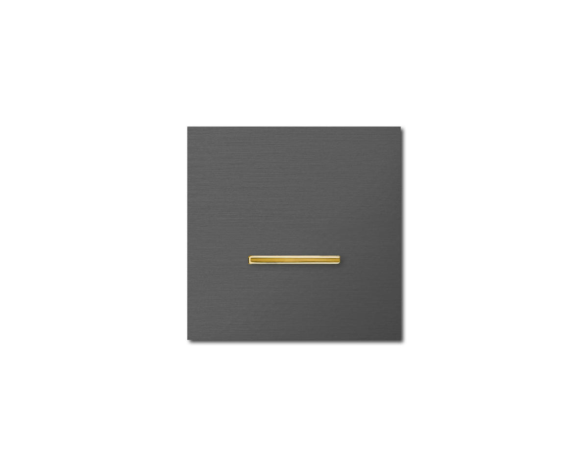 Chopin - 1-gang - brushed volcanic grey - single lever gold without LED