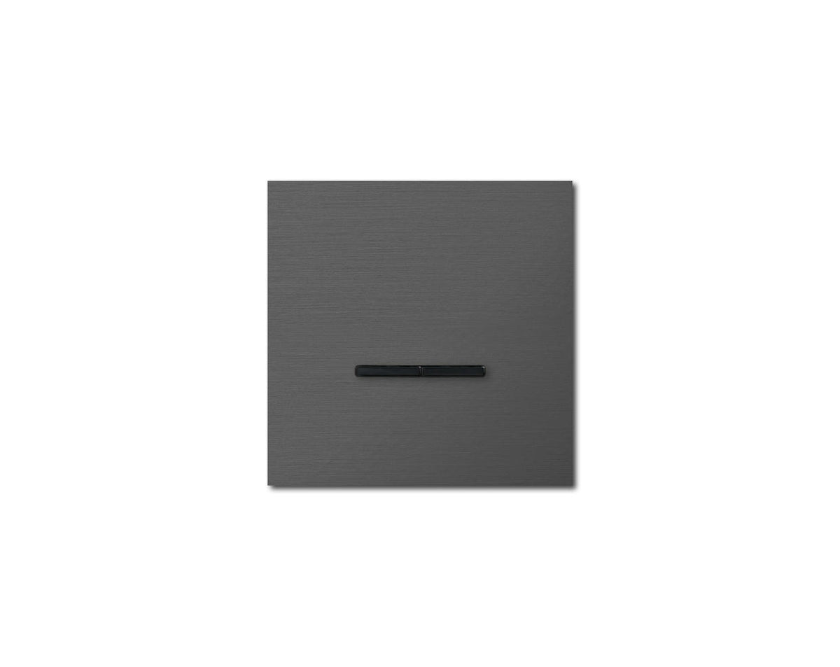Chopin - 1-gang - brushed volcanic grey - dual levers black without LED
