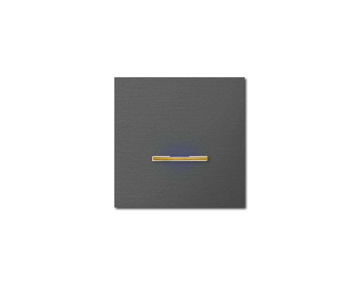 Chopin - 1-gang - brushed volcanic grey - single lever gold with LED