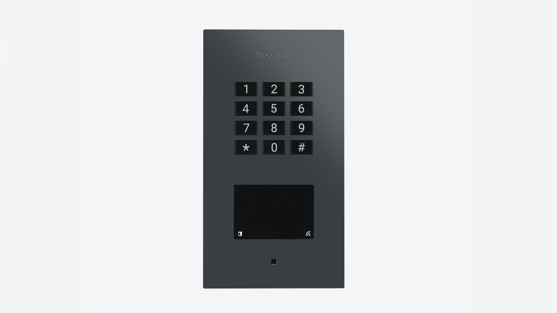 DoorBird A1121 IP Access Control Device, Keypad and RFID, Flush-mount – Anthracite RAL 7016