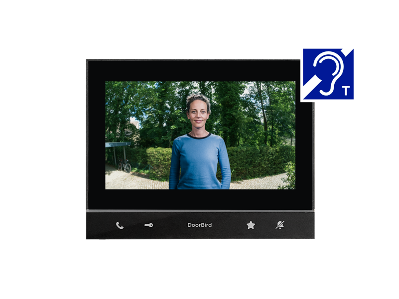 DoorBird A1103T IP Video Indoor Station, 7″ Touch, Induction Loop – Black
