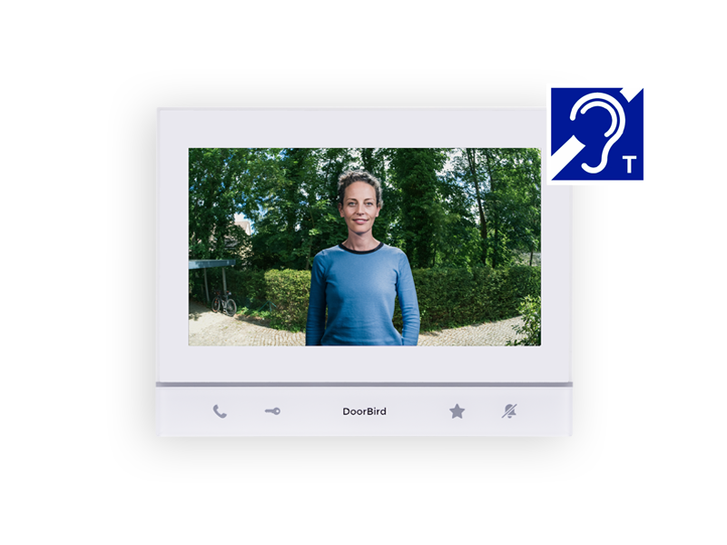 DoorBird A1103T IP Video Indoor Station, 7″ Touch, Induction Loop – Polar white