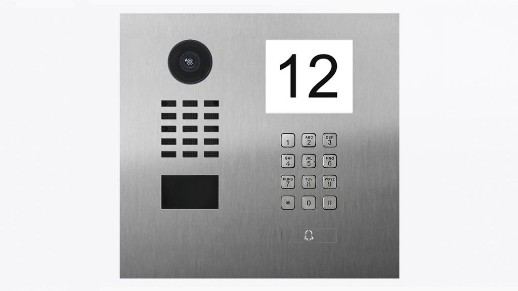 DoorBird D2201IKH IP Video Intercom, 1 Call Button, with Info Module and Keypad – Stainless steel V2A