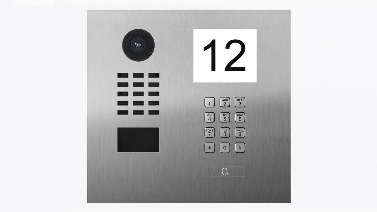 DoorBird D2201IKH IP Video Intercom, 1 Call Button, with Info Module and Keypad – Stainless steel V2A