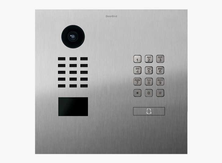 DoorBird D2201KH IP Video Intercom, 1 Call Button, with Keypad, Horizontal – Stainless steel V2A
