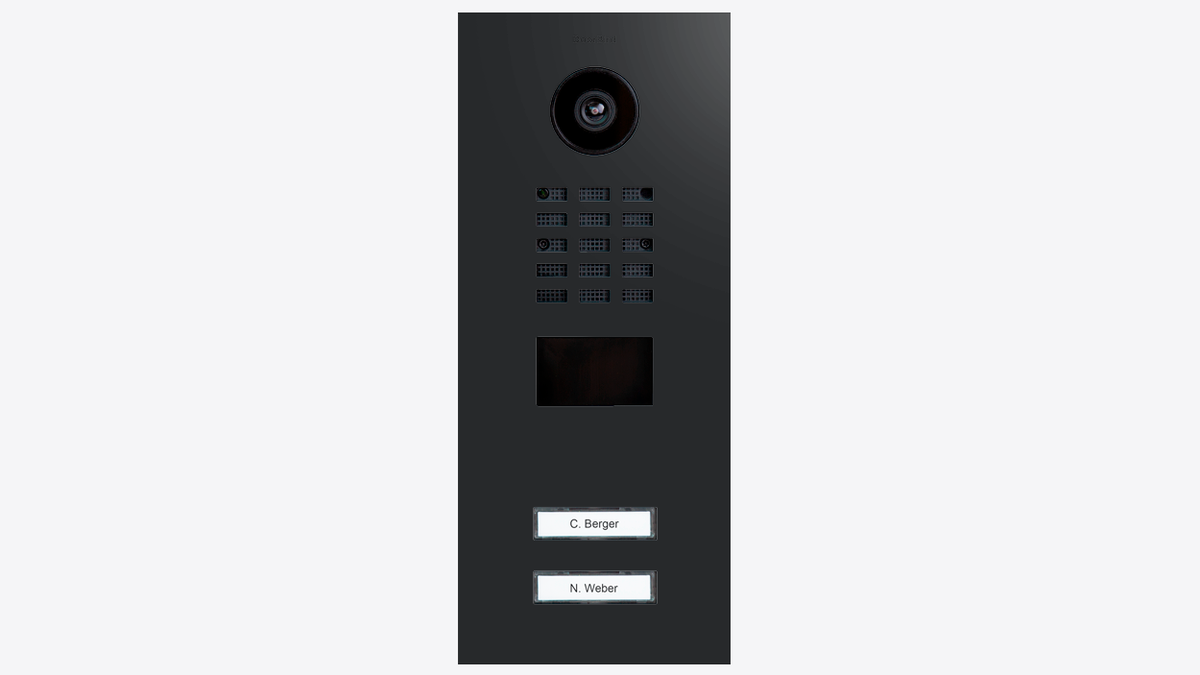 DoorBird D2202V IP Video Intercom, 2 Call Buttons – Graphite black