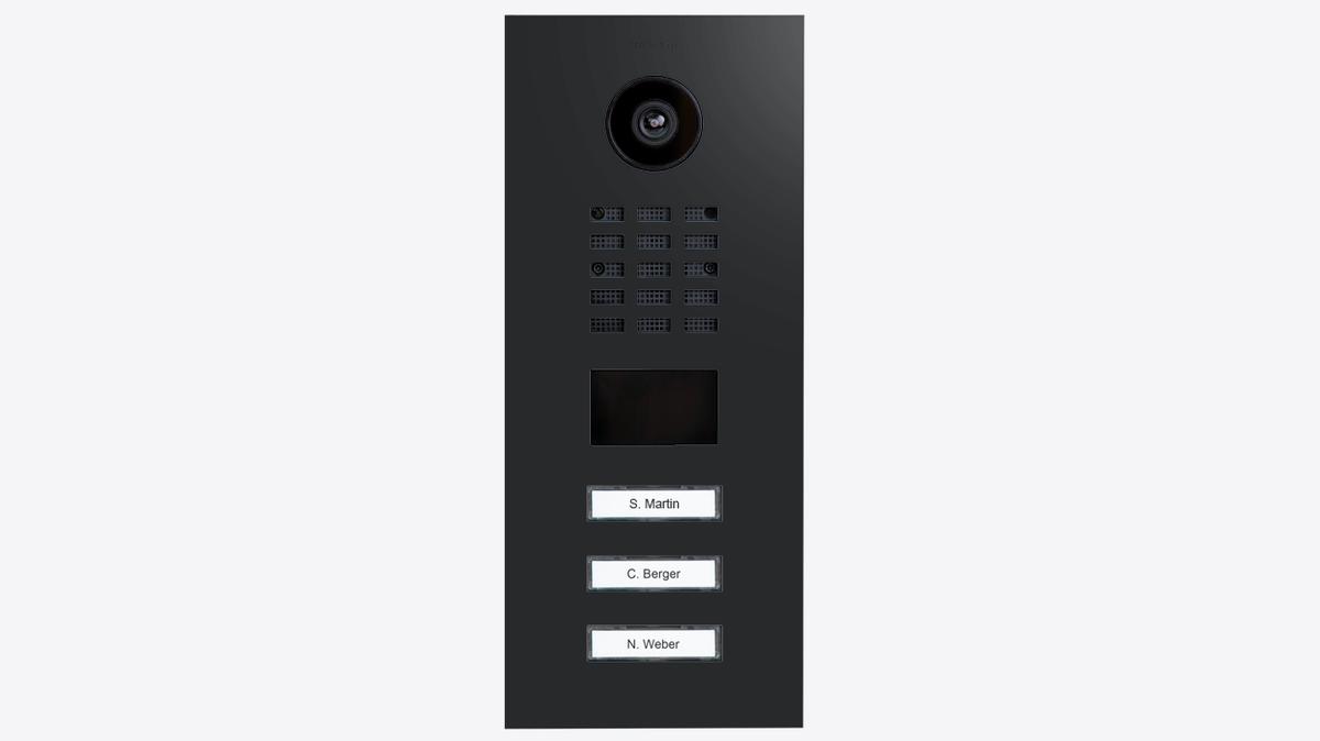 DoorBird D2203V IP Video Intercom, 3 Call Buttons – Graphite black