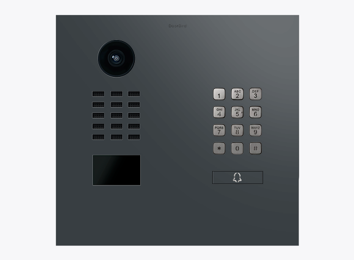 DoorBird D2201KH IP Video Intercom, 1 Call Button, with Keypad, Horizontal – Anthracite RAL 7016