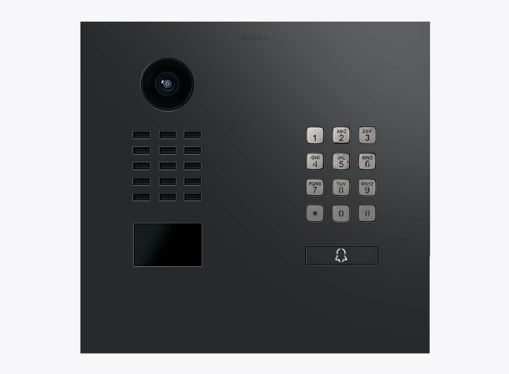 DoorBird D2201KH IP Video Intercom, 1 Call Button, with Keypad, Horizontal – Graphite black