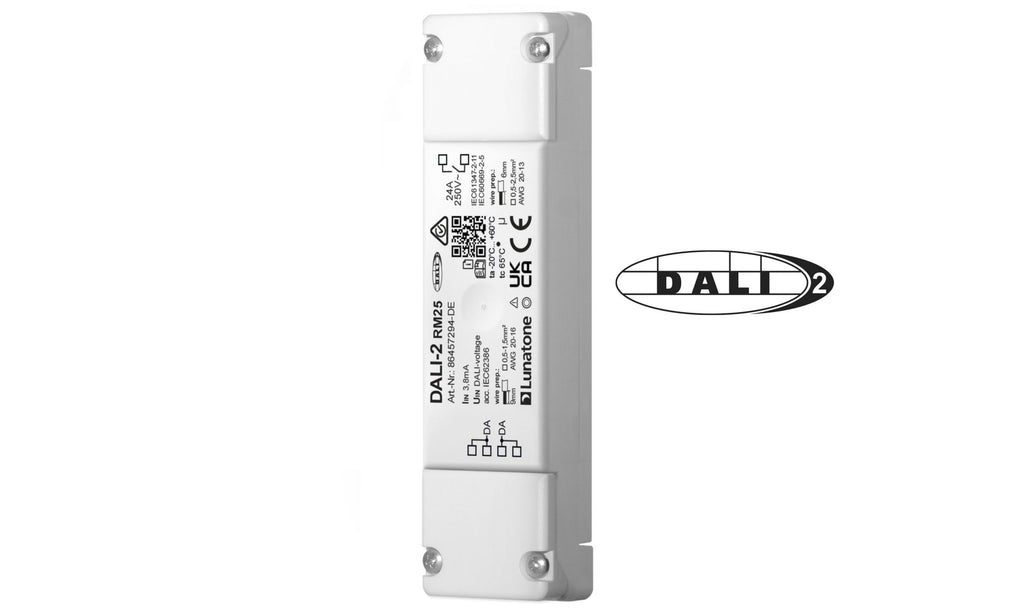 DALI-2 high-power relay 24 A, 1000 A inrush, remote housing – Lunatone