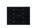 Finished look with a 9025 3-module glass front, black (glass sold separately)