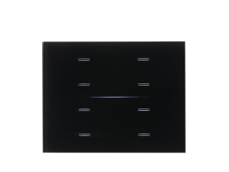 Finished look with a 9025 3-module glass front, black (glass sold separately)