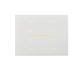 Finished look with a 9025 3-module glass front, white (glass sold separately)