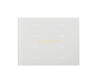 Finished look with a 9025 3-module glass front, white (glass sold separately)