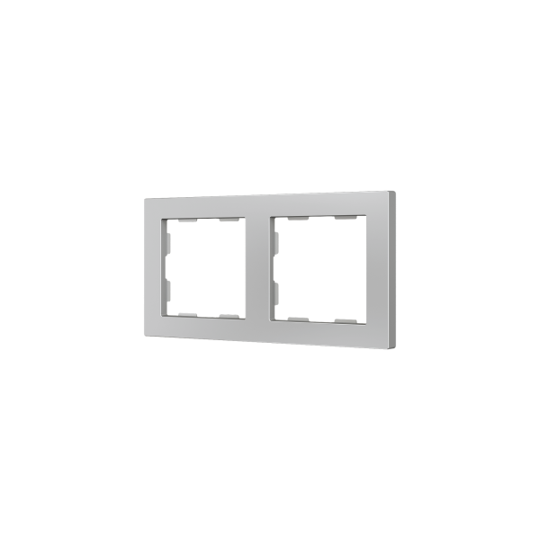 ZS55. 2-gang Frame - Silver by Zennio