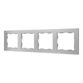 ZS55. 4-gang Frame - Silver by Zennio