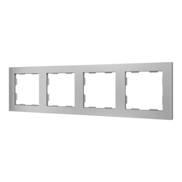ZS55. 4-gang Frame - Silver by Zennio