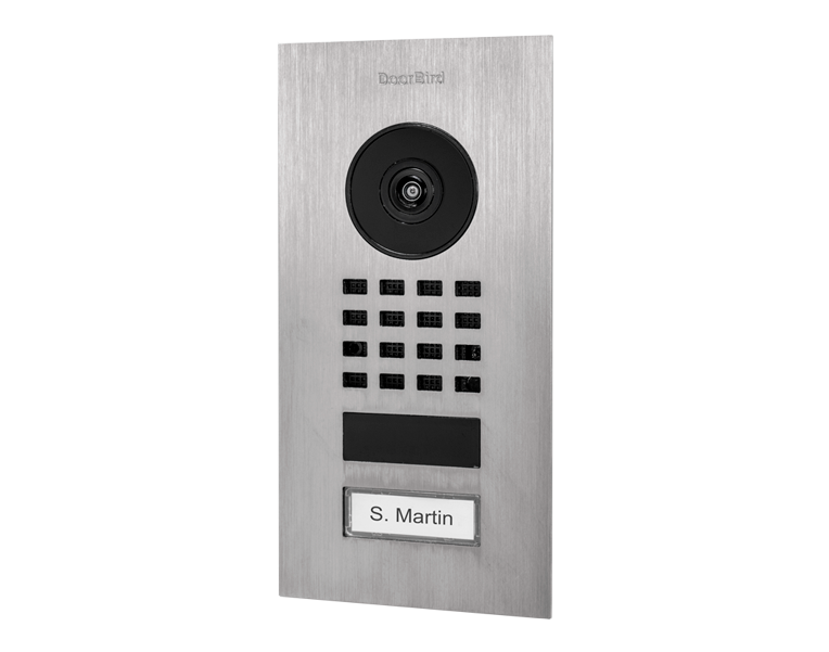 DoorBird D1101V IP Video Intercom, 1 Call Button, Flush-mount