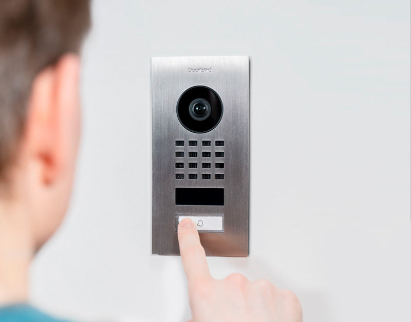 DoorBird D1101V IP Video Intercom, 1 Call Button, Flush-mount