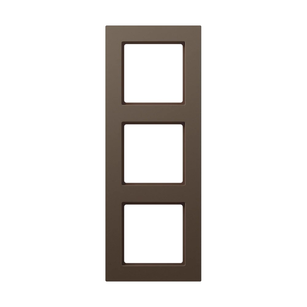 JUNG A 550 frame, 3-gang, mocha