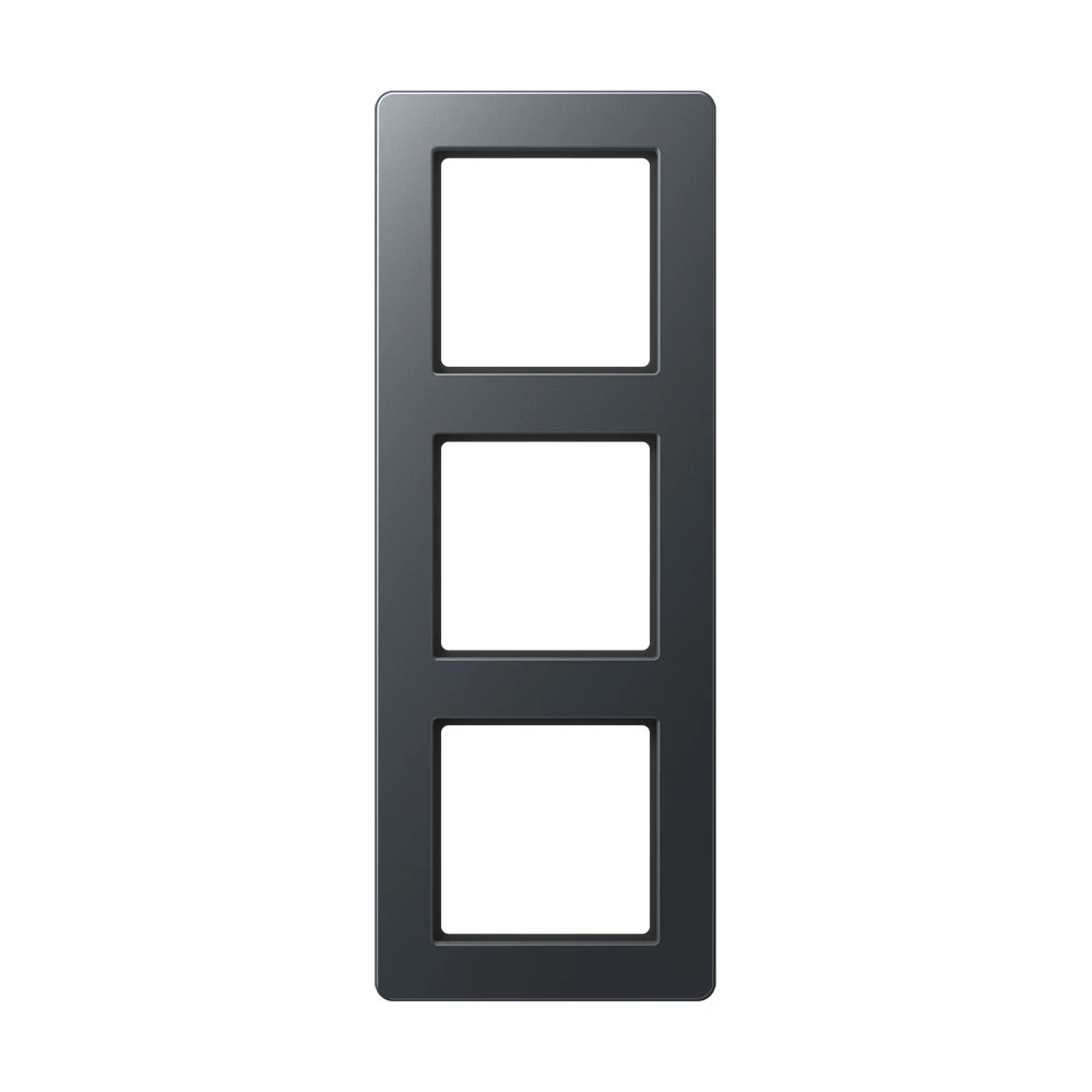 JUNG A FLOW frame, 3-gang, matt anthracite