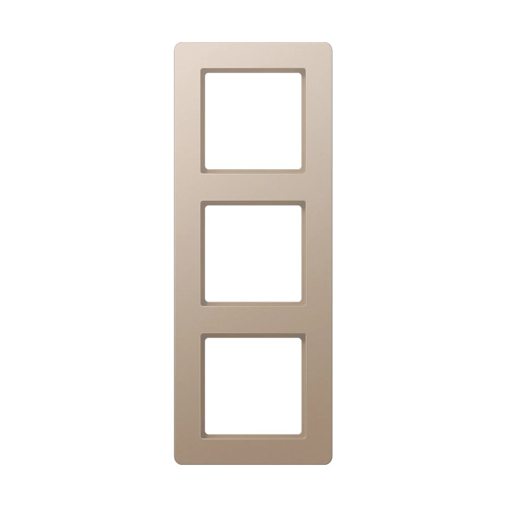 JUNG A FLOW frame, 3-gang, champagne