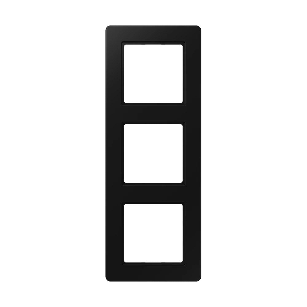 JUNG A FLOW frame, 3-gang, matt graphite black