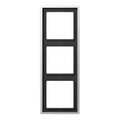 JUNG LS 990 metal frame, 3-gang, aluminium