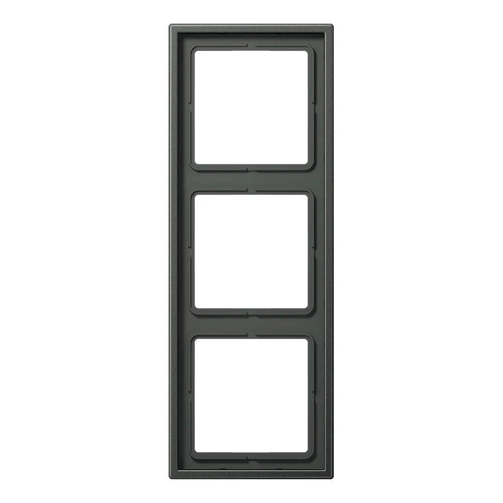 JUNG LS 990 metal frame, 3-gang, anthracite