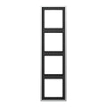 JUNG LS 990 metal frame, 4-gang, aluminium
