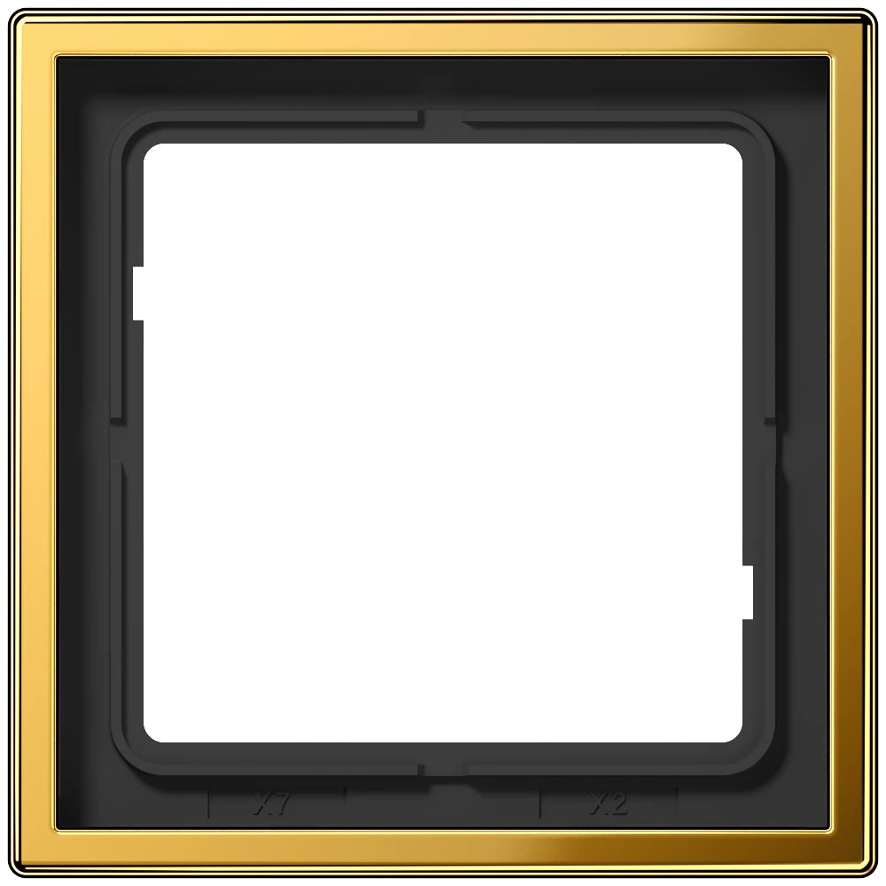 JUNG LS 990 metal frame, 1-gang, gold-coloured