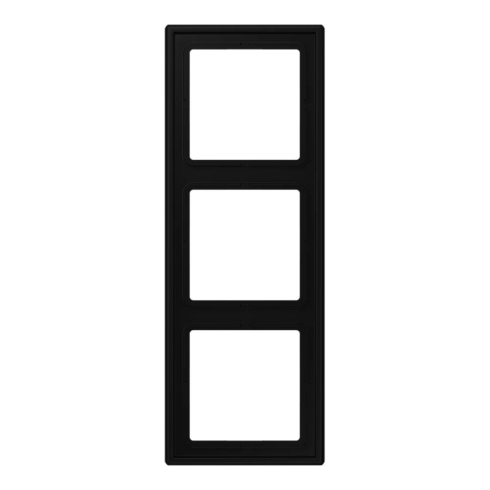 JUNG LS ZERO frame, 3-gang, matt graphite black