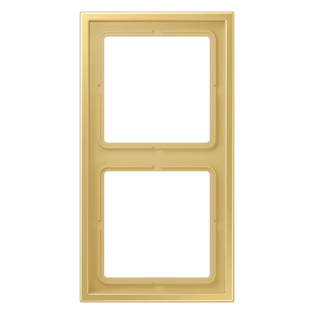 JUNG LS ZERO frame, 2-gang, classic brass