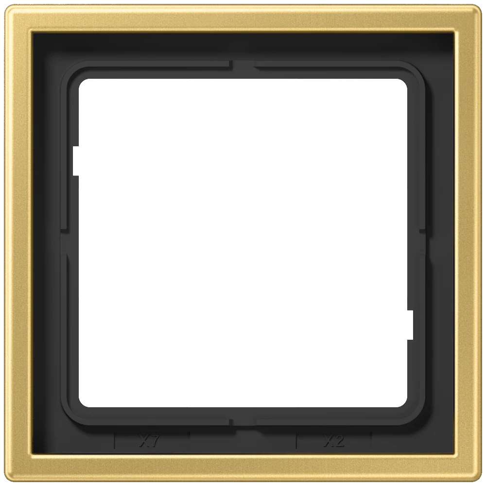 JUNG LS 990 metal frame, 1-gang, classic brass
