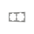 ZS70. 2-gang Frame - Silver by Zennio