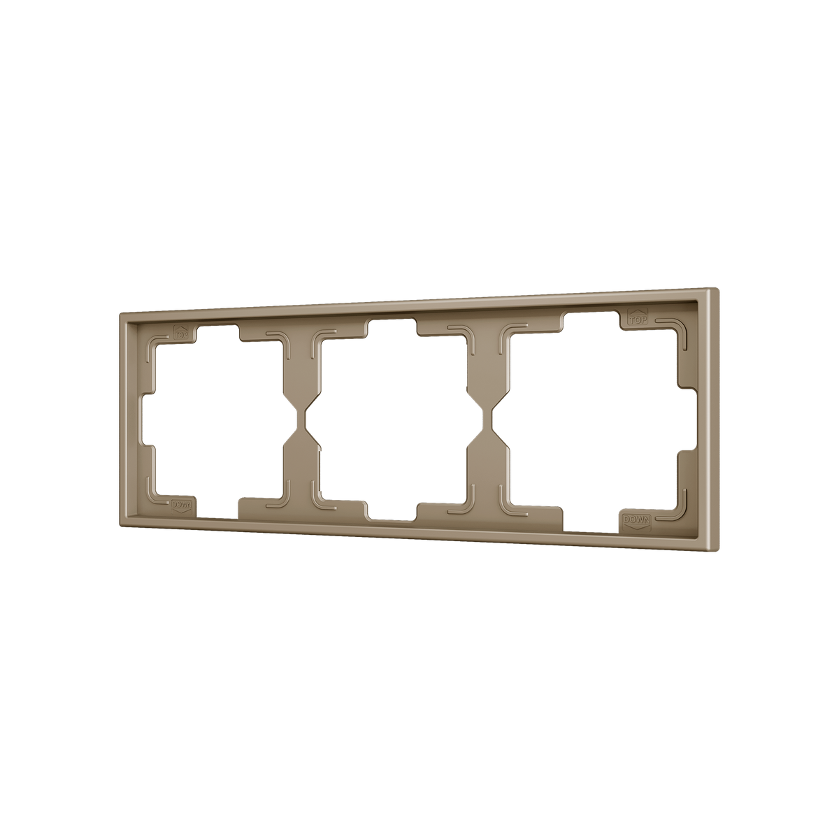 ZS70. 3-gang Frame - Champagne by Zennio