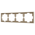 ZS70. 4-gang Frame - Champagne by Zennio