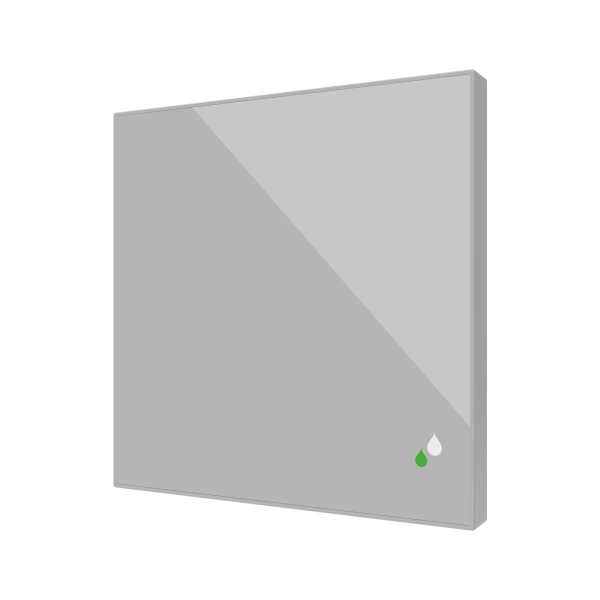 Flat Sensato v2. KNX Humidity and Temperature sensor for flush mounting - Silver by Zennio