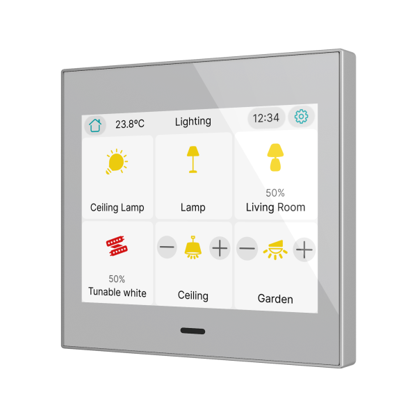 CX35. KNX capacitive touch panel 3,5" - Silver by Zennio