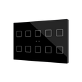 Flat XL X10. Glass capacitive push button - 10 buttons - Anthracite by Zennio