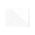 Flat XL X4. Glass capacitive push button - 4 buttons - White by Zennio