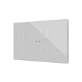 Flat XL X8. Glass capacitive push button - 8 buttons - Silver by Zennio