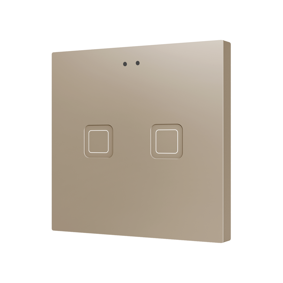 Tecla RGB 2. PC-ABS Capacitive push button - 2 buttons - Champagne by Zennio